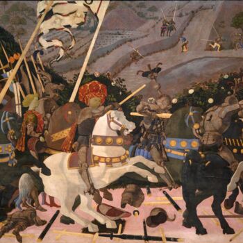 "Bataille de San Rom…" başlıklı Tablo Paolo Uccello tarafından, Orijinal sanat, Zamklı boya