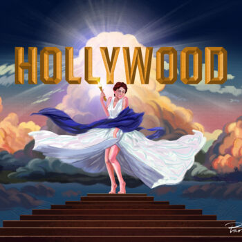 Digitale Kunst getiteld "Hollywood Pictures" door Jahow See (ParoPop), Origineel Kunstwerk, Digitale afdruk