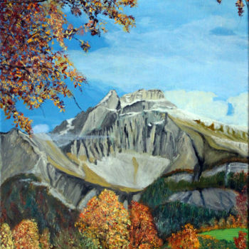 Painting titled "Alpes - Le Grand Fe…" by Jean Parraud, Original Artwork, Oil