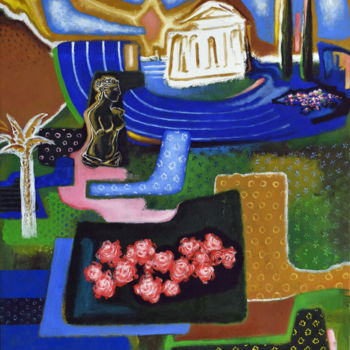 Картина под названием "Le jardin des hespé…" - Pascal Buffard, Подлинное произведение искусства