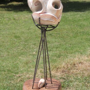 Sculpture titled "23 071  Ciottolo" by Pascal Cavalli, Original Artwork, Stone