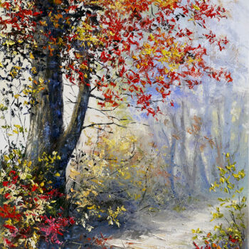 Peinture intitulée "matin d automne.jpg" par Pascal Clus, Œuvre d'art originale, Huile