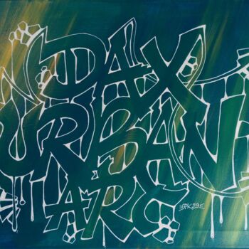 Malerei mit dem Titel "Graffiti-Art - "DAX…" von Pascal Kowalewski (PK29), Original-Kunstwerk, Acryl Auf Keilrahmen aus Holz…