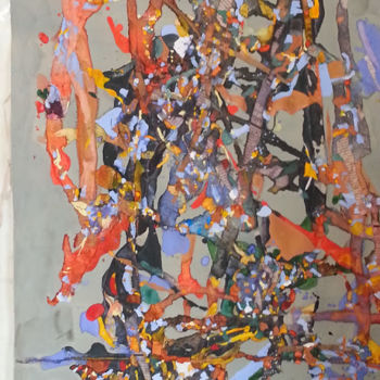 Painting titled "Série "Fragments" 1" by P.Escary, Original Artwork, Gouache