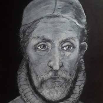 Drawing titled "Arcimboldo" by Pascal Bonnecaze, Original Artwork, Pastel