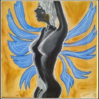 Peinture intitulée "La danseuse nue." par Pascaly, Œuvre d'art originale, Acrylique