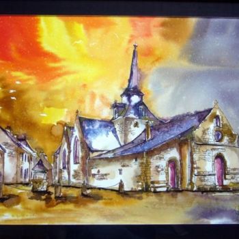 「"Eglise Notre -Dame…」というタイトルの絵画 Patrick Mévellecによって, オリジナルのアートワーク