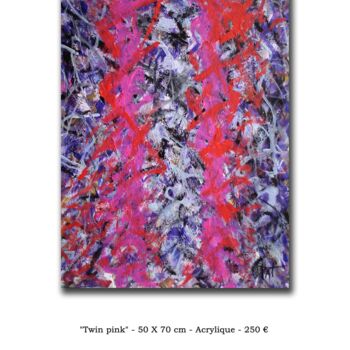 Painting titled "twin pink" by Patrice Bercier, Original Artwork