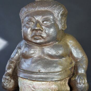 Sculpture titled "Sculpture "Sumo" gr…" by Patrice Bongrand, Original Artwork, Ceramics