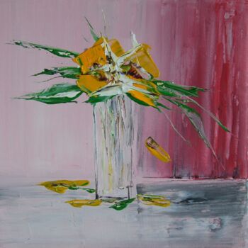 Pintura titulada "Bouquet de fleurs n…" por Patrice Butel, Obra de arte original, Oleo Montado en Bastidor de camilla de mad…
