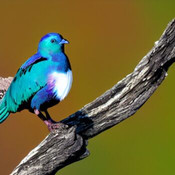 数字艺术 标题为“Oiseau bleu” 由Patrice Josselin, 原创艺术品, AI生成的图像
