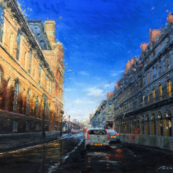 Painting titled "Quand Rivoli rit" by Patrice Larue, Original Artwork, Oil