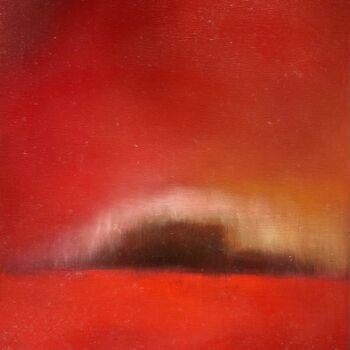 Painting titled "Rouge effervescence" by Patricia Cotte, Original Artwork, Oil