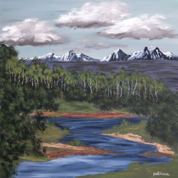 Pintura titulada "River of Life in th…" por Patricia Gould, Obra de arte original, Acrílico Montado en Bastidor de camilla d…