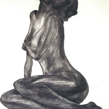 Картина под названием "supplique-001.jpg" - Patricia M. Le Démon Du Crayon, Подлинное произведение искусства