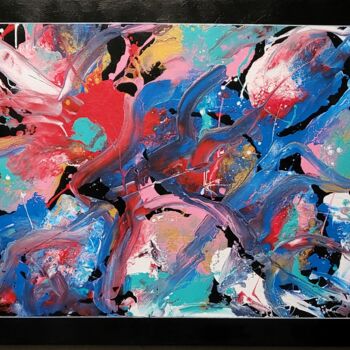 Painting titled "EXPLOSION DE COULEU…" by Patricia Mollard Silvestre, Original Artwork, Acrylic