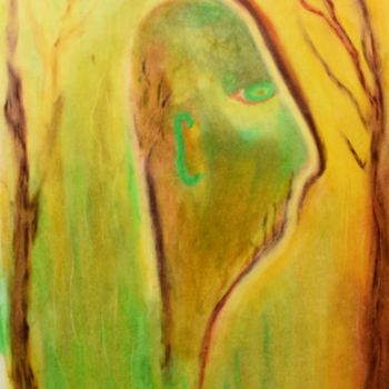 Dessin intitulée "L'homme nature" par Patricia Neveux, Œuvre d'art originale, Pastel