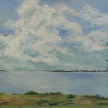 Painting titled "Key West Sky" by Patricia Barone, Original Artwork, Oil