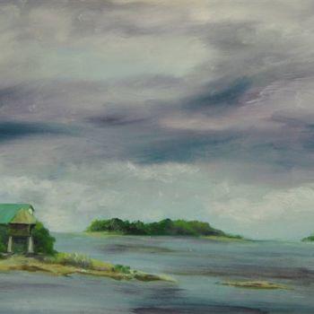 Painting titled "The Passing Storm" by Patricia Barone, Original Artwork, Oil