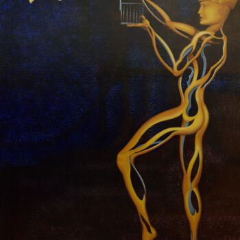 Malarstwo zatytułowany „Ouvrez les cages.” autorstwa Patrick Colombert, Oryginalna praca, Akryl Zamontowany na Drewniana ram…