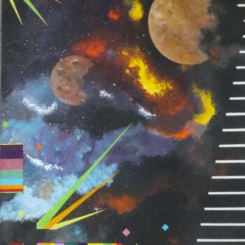 Pintura intitulada "univers" por Patrick Martin, Obras de arte originais, Acrílico
