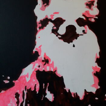 Картина под названием "Le chihuahua" - Patrick Mauxion (MAUX), Подлинное произведение искусства, Акрил Установлен на Деревян…