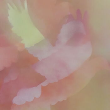 Картина под названием "Les colombes" - Patrick Mauxion (MAUX), Подлинное произведение искусства, Рисунок распылителем краски…