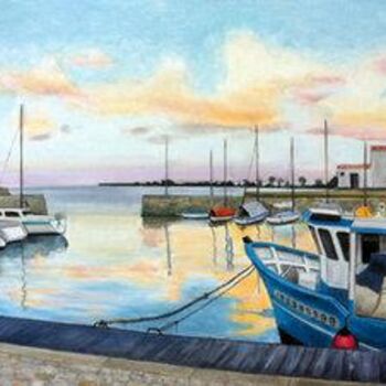 Painting titled "la flotte en Ré" by Patrick Noly, Original Artwork