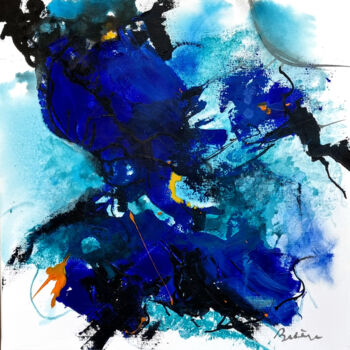 Pittura intitolato "Deep blue night" da Patrick Briere, Opera d'arte originale, Acrilico Montato su Telaio per barella in le…