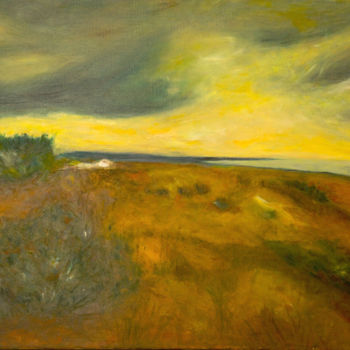 Peinture intitulée "Vent dans la dune" par Patrick Couvreur, Œuvre d'art originale
