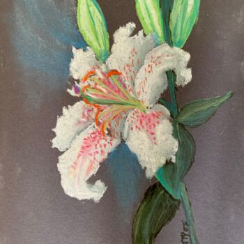 Peinture intitulée "Lilium" par Patrizia Salcini, Œuvre d'art originale, Pastel