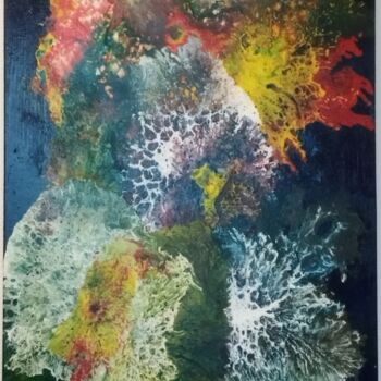 Painting titled "Feu d'Artifice de c…" by Patrizio Sitzia (PATZ), Original Artwork, Acrylic