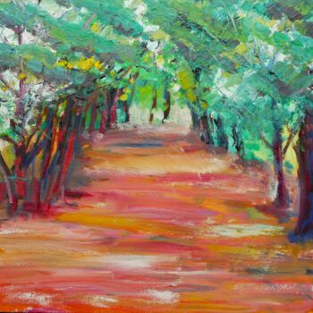 Pittura intitolato "Walk in the woods,…" da Paul Mckee, Opera d'arte originale, Olio