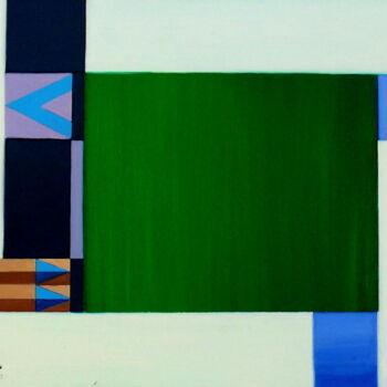 Pintura intitulada "Construction Abstra…" por Paul Rossi, Obras de arte originais, Óleo