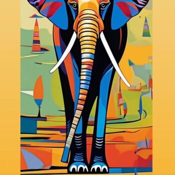 Pintura intitulada "Colorfull Fauna" por Paul Selow, Obras de arte originais, Acrílico