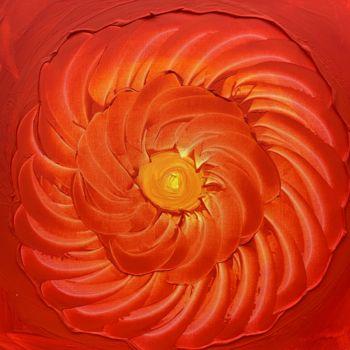 Pintura intitulada "red rose" por Paul Yves Poumay, Obras de arte originais, Acrílico