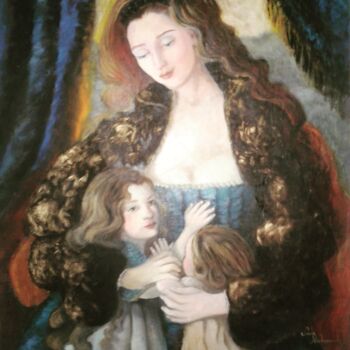 Painting titled ""Amparo"" by Paula Machado, Original Artwork, Oil