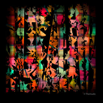 Digital Arts titled "Dancing Trees" by Paulo Themudo, Original Artwork, Digital Painting