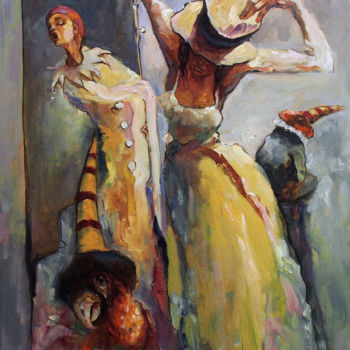Peinture intitulée ""THEATRE"" par Pavel Filin, Œuvre d'art originale, Huile