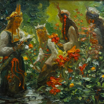 Pintura titulada "Mystery" por Pavel Guliaev, Obra de arte original, Oleo Montado en Cartulina