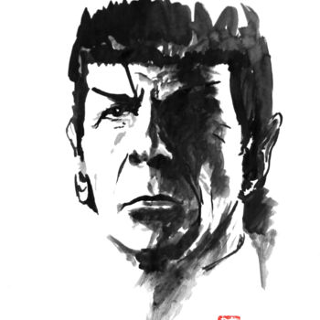 Drawing titled "spock" by Péchane, Original Artwork, Ink