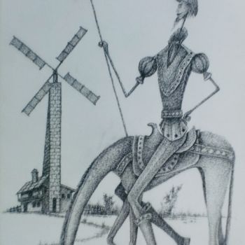 Malerei mit dem Titel "DON QUIJOTE" von Pedro Jose Ibañez Torres, Original-Kunstwerk