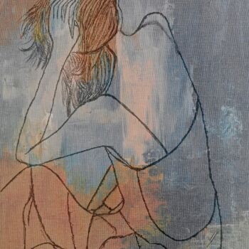 Ζωγραφική με τίτλο "Tranparence" από Michèle Cerbello (Peintre), Αυθεντικά έργα τέχνης, Ακρυλικό Τοποθετήθηκε στο Ξύλινο φορ…