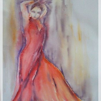 Pintura intitulada "Flamenca" por Sabine Vuk, Obras de arte originais, Óleo