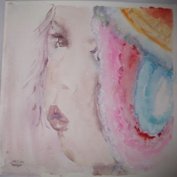 Painting titled "AMAYA" by Sabine Vuk, Original Artwork, Oil