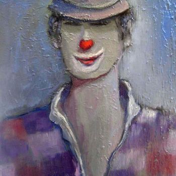 Painting titled "le-clown.jpg" by Maxemile, Original Artwork, Oil