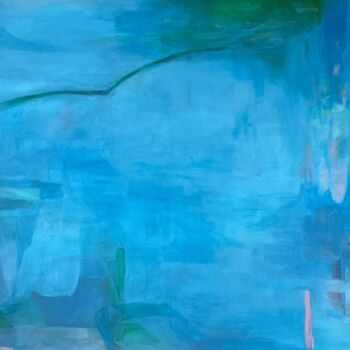 Pintura intitulada "Blue Mood" por Penelope Van Hoorn, Obras de arte originais, Acrílico