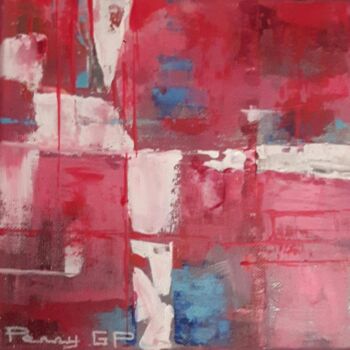 Malerei mit dem Titel "Rouge rosé 1" von Penny G Peckmann, Original-Kunstwerk, Acryl