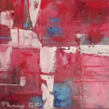 Peinture intitulée "Rouge rosé 1" par Penny G Peckmann, Œuvre d'art originale, Acrylique