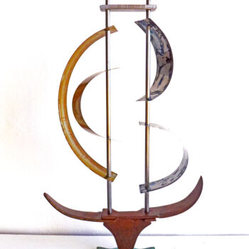 「Barco, bateaux」というタイトルの彫刻 Pere Martiによって, オリジナルのアートワーク, 金属